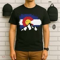 Colorado Flag Mountain Ski Winter Gift Hiker Hiking Camping T-Shirt thumb 6
