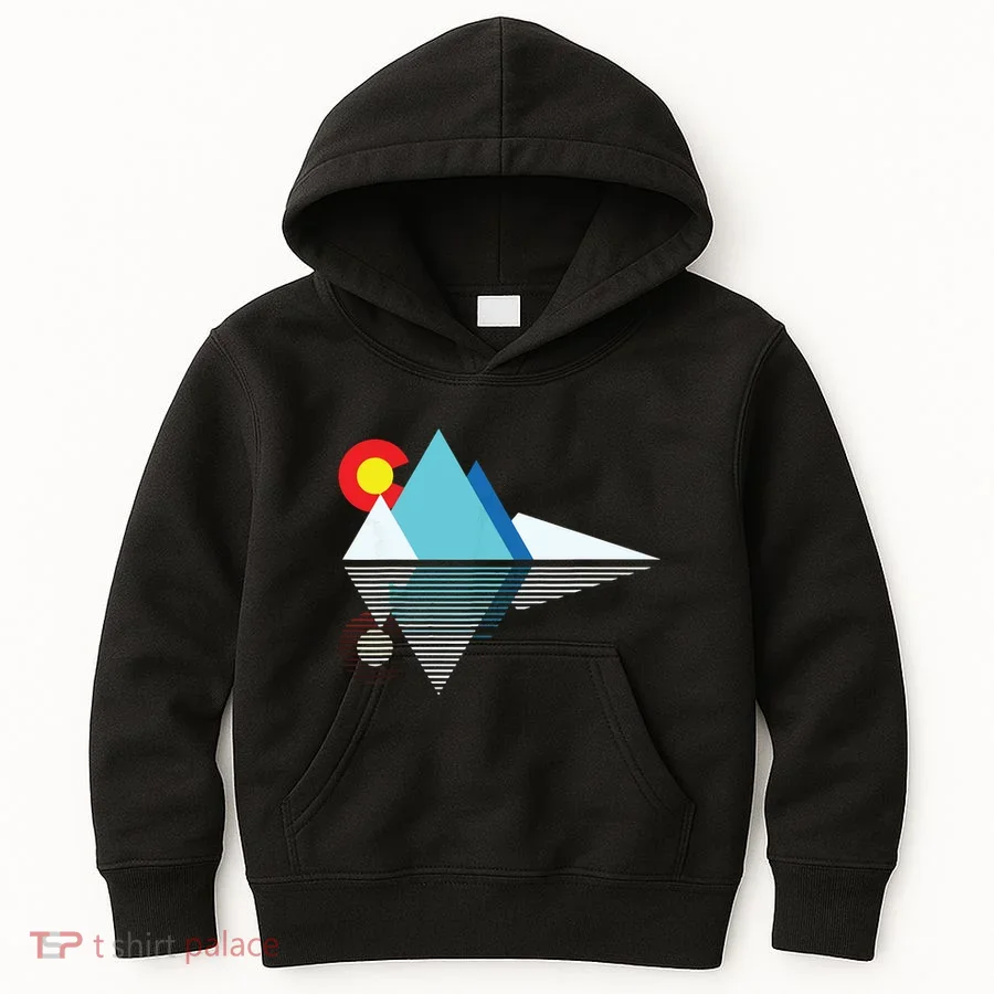 Colorado Flag Mountain Kids Hoodie