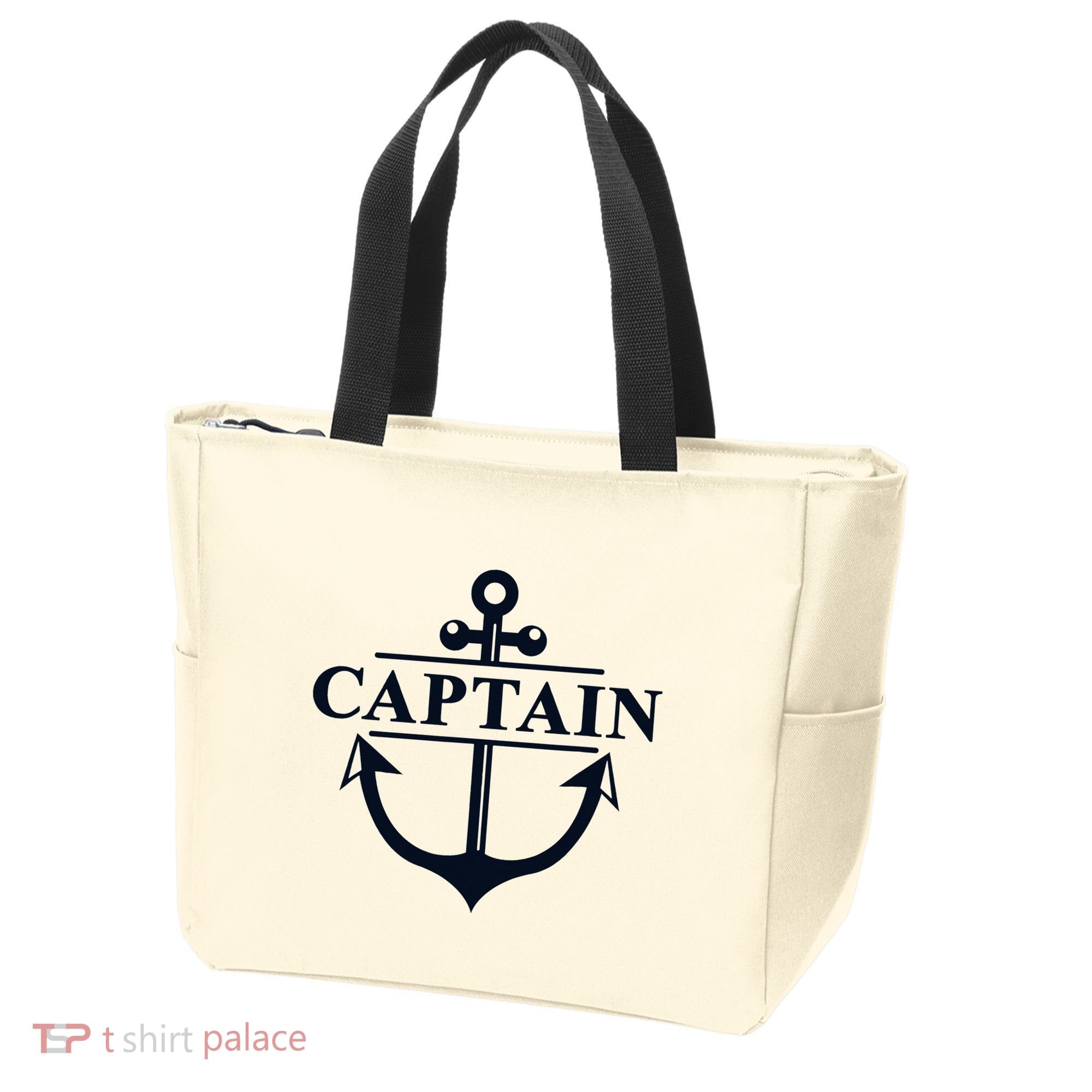 Captain & First Mate Matching Set Pontoon Boat Sailing Tote Bag