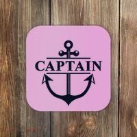 Captain & First Mate Matching Set Pontoon Boat Sailing Coaster thumb 0
