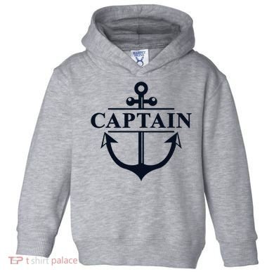 Captain & First Mate Matching Set Pontoon Boat Sailing Toddler Hoodie