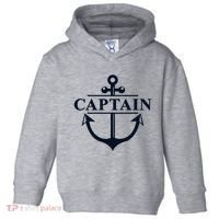 Captain & First Mate Matching Set Pontoon Boat Sailing Toddler Hoodie thumb 0