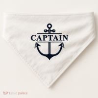 Captain & First Mate Matching Set Pontoon Boat Sailing USA-Made Doggie Bandana thumb 0