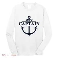 Captain & First Mate Matching Set Pontoon Boat Sailing Long Sleeve Shirt thumb 0