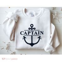 Captain & First Mate Matching Set Pontoon Boat Sailing Sweatshirt thumb 2