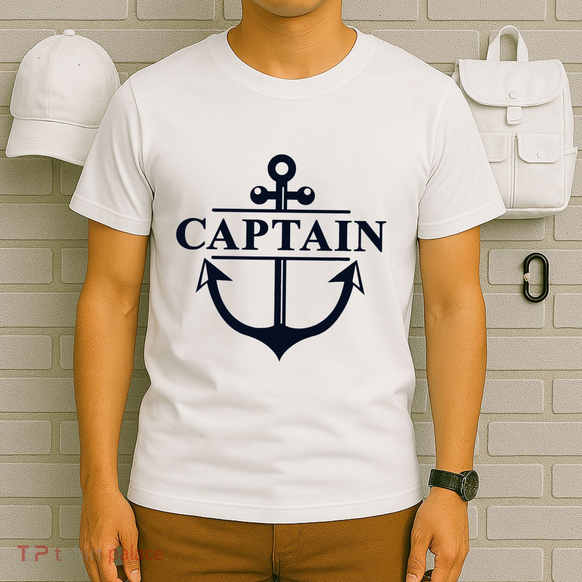 Captain & First Mate Matching Set Pontoon Boat Sailing T-Shirt