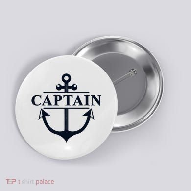 Captain & First Mate Matching Set Pontoon Boat Sailing Button