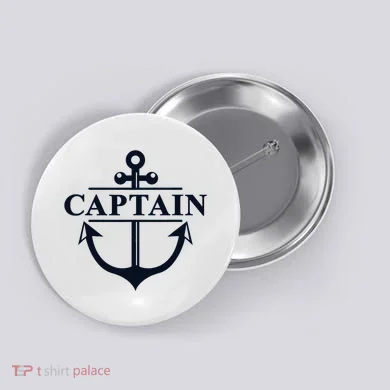 Captain & First Mate Matching Set Pontoon Boat Sailing Button