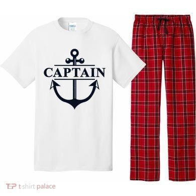 Captain & First Mate Matching Set Pontoon Boat Sailing Pajama Set