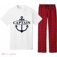 Captain & First Mate Matching Set Pontoon Boat Sailing Pajama Set thumb 0