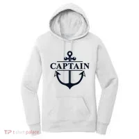 Captain & First Mate Matching Set Pontoon Boat Sailing Women's Hoodie thumb 0