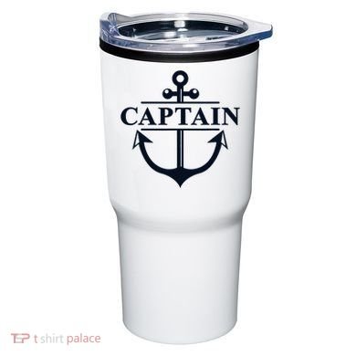 Captain & First Mate Matching Set Pontoon Boat Sailing Tumbler