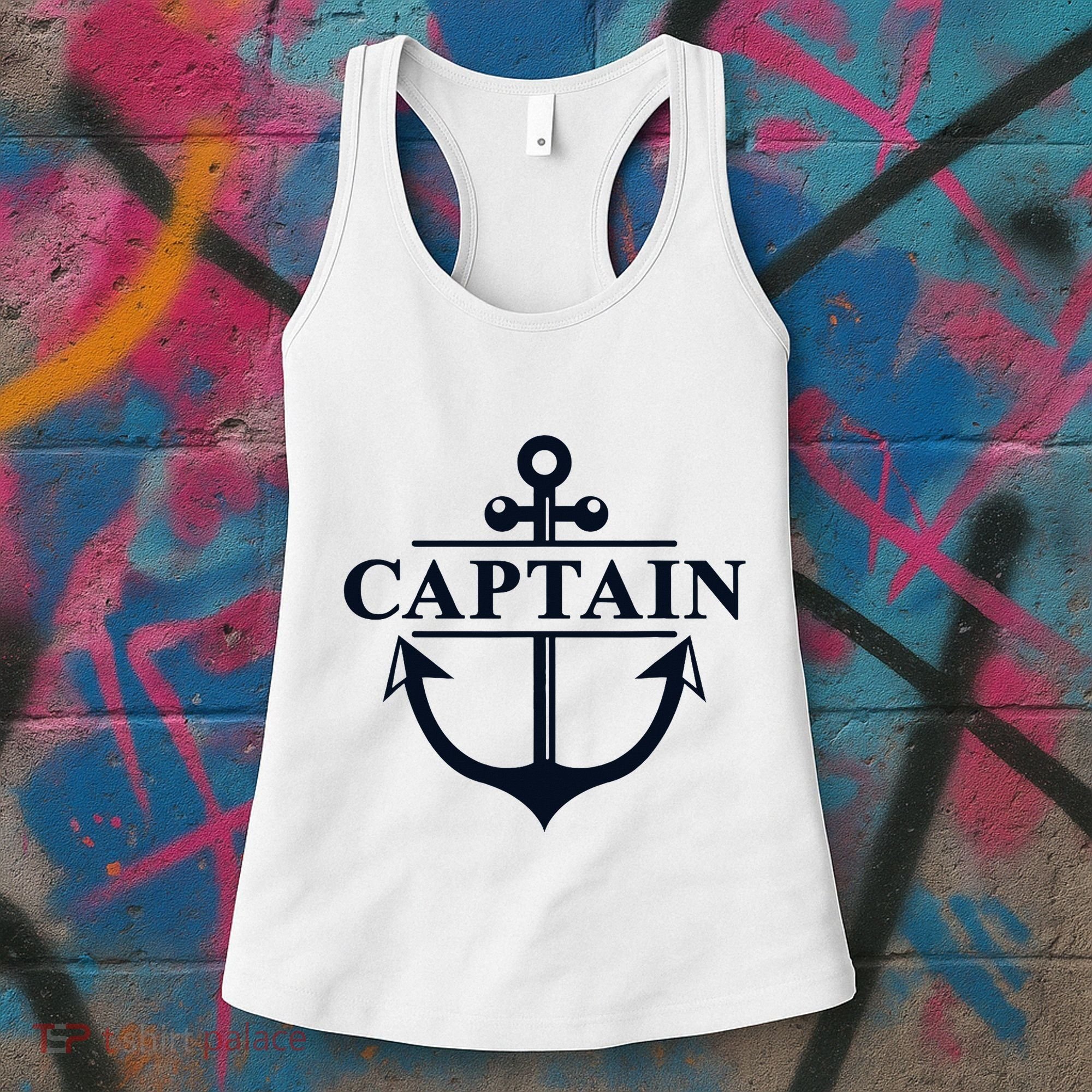 Captain & First Mate Matching Set Pontoon Boat Sailing Women's Tank Top