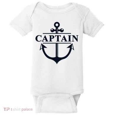 Captain & First Mate Matching Set Pontoon Boat Sailing Baby Bodysuit