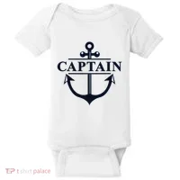 Captain & First Mate Matching Set Pontoon Boat Sailing Baby Bodysuit thumb 0