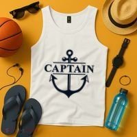 Captain & First Mate Matching Set Pontoon Boat Sailing Tank Top thumb 4