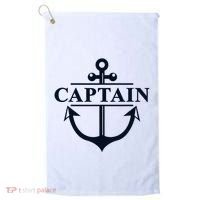 Captain & First Mate Matching Set Pontoon Boat Sailing Golf Towel thumb 0