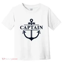 Captain & First Mate Matching Set Pontoon Boat Sailing Toddler T-Shirt thumb 0