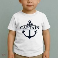 Captain & First Mate Matching Set Pontoon Boat Sailing Toddler T-Shirt thumb 2