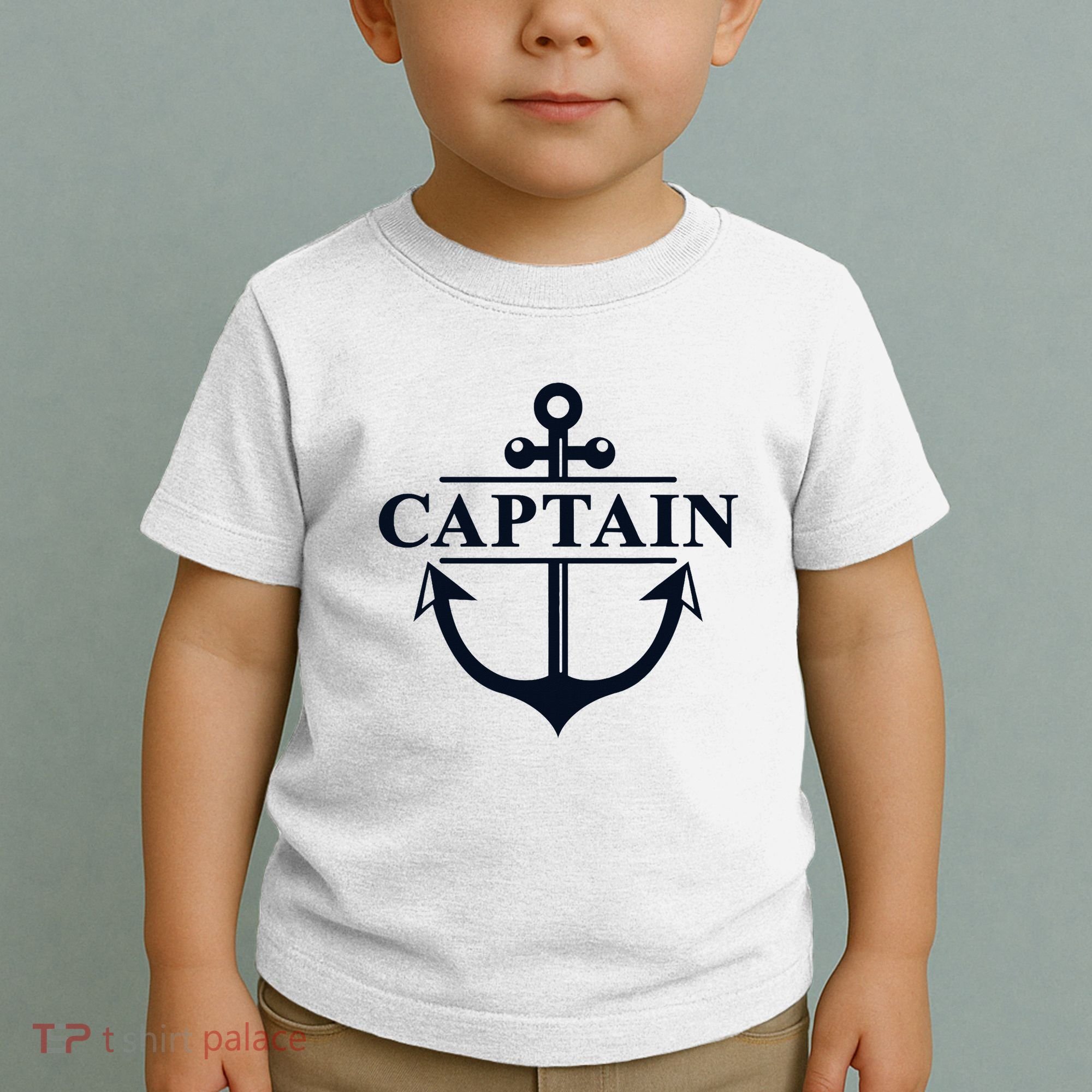 Captain & First Mate Matching Set Pontoon Boat Sailing Toddler T-Shirt