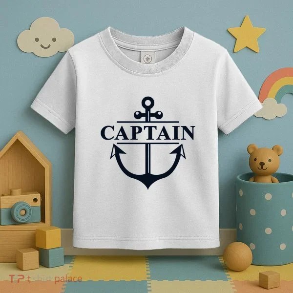 Captain & First Mate Matching Set Pontoon Boat Sailing Toddler T-Shirt