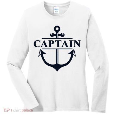 Captain & First Mate Matching Set Pontoon Boat Sailing Women's Long Sleeve Shirt