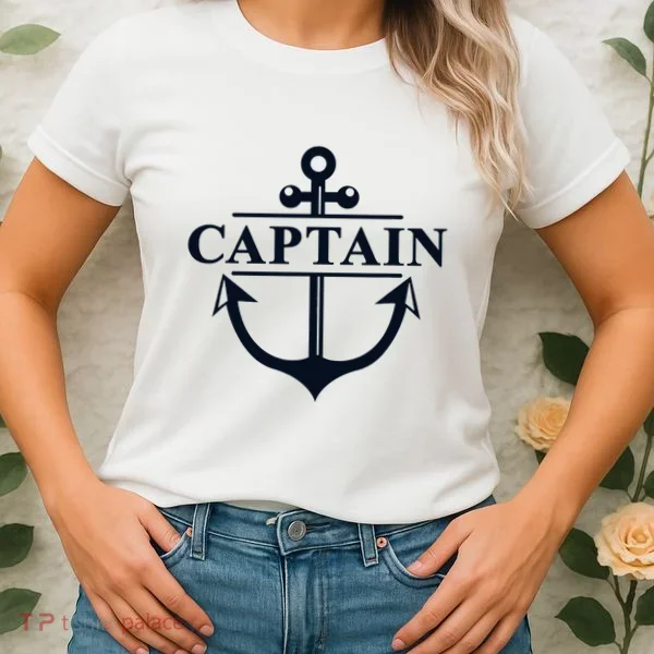 Captain & First Mate Matching Set Pontoon Boat Sailing Women's T-Shirt