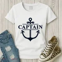 Captain & First Mate Matching Set Pontoon Boat Sailing Women's T-Shirt thumb 3