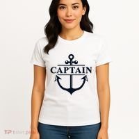 Captain & First Mate Matching Set Pontoon Boat Sailing Women's T-Shirt thumb 4