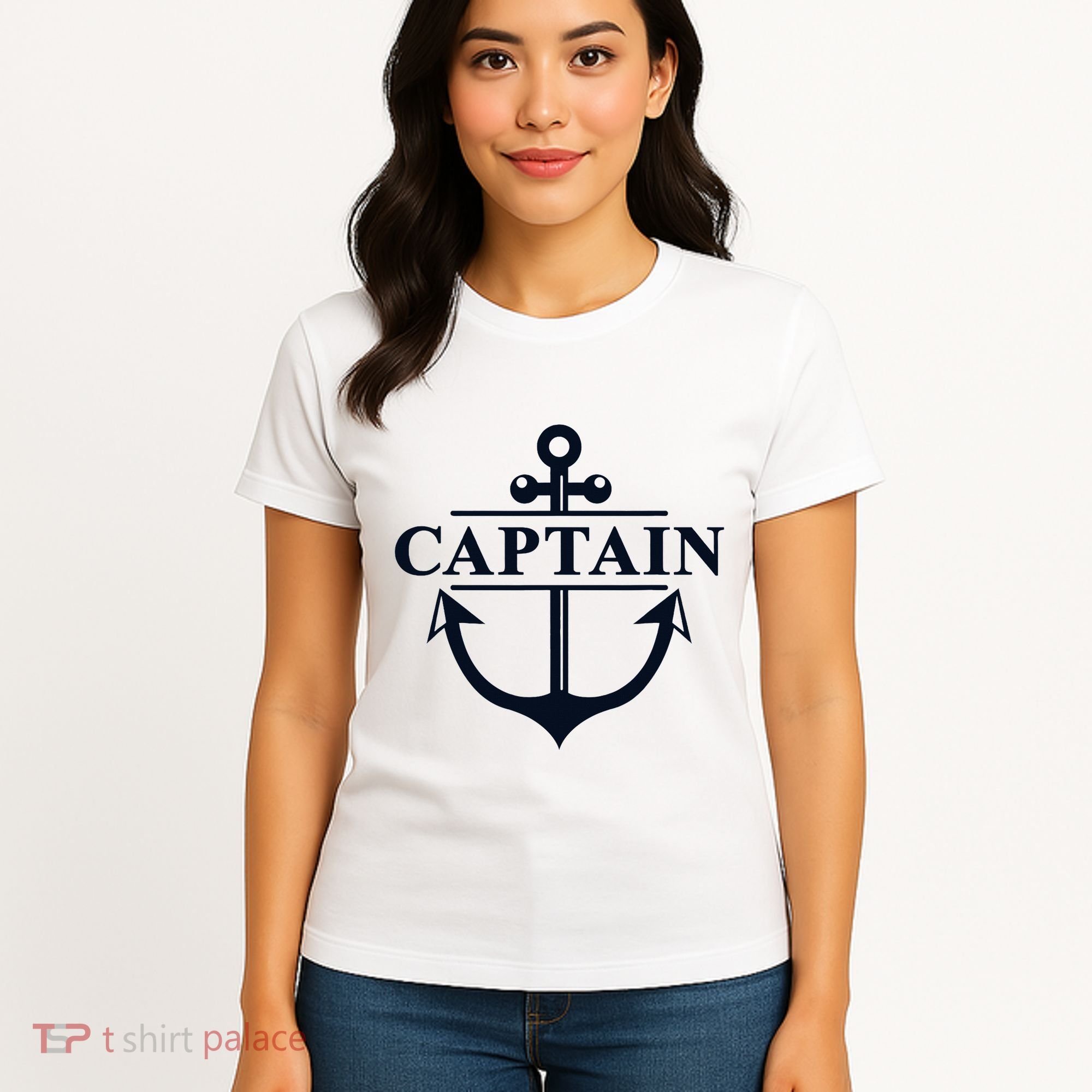 Captain & First Mate Matching Set Pontoon Boat Sailing Women's T-Shirt