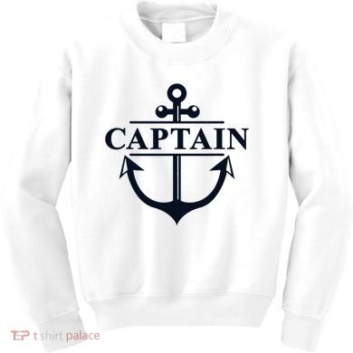 Captain & First Mate Matching Set Pontoon Boat Sailing Kids Sweatshirt
