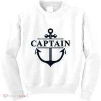 Captain & First Mate Matching Set Pontoon Boat Sailing Kids Sweatshirt thumb 0