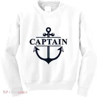 Captain & First Mate Matching Set Pontoon Boat Sailing Kids Sweatshirt thumb 0