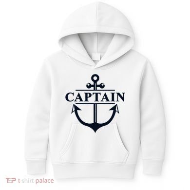 Captain & First Mate Matching Set Pontoon Boat Sailing Kids Hoodie