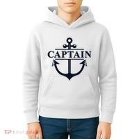 Captain & First Mate Matching Set Pontoon Boat Sailing Kids Hoodie thumb 4