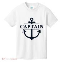 Captain & First Mate Matching Set Pontoon Boat Sailing Kids T-Shirt thumb 0