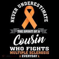 Cousin Fights Multiple Sclerosis Ms Warrior Gift USA-Made Doggie Bandana thumb 2