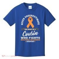 Cousin Fights Multiple Sclerosis Ms Warrior Gift Kids T-Shirt thumb 0