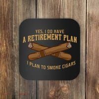 Cigar For Men Cigar Smoker Grandpa Dad Fathers Day Coaster thumb 0