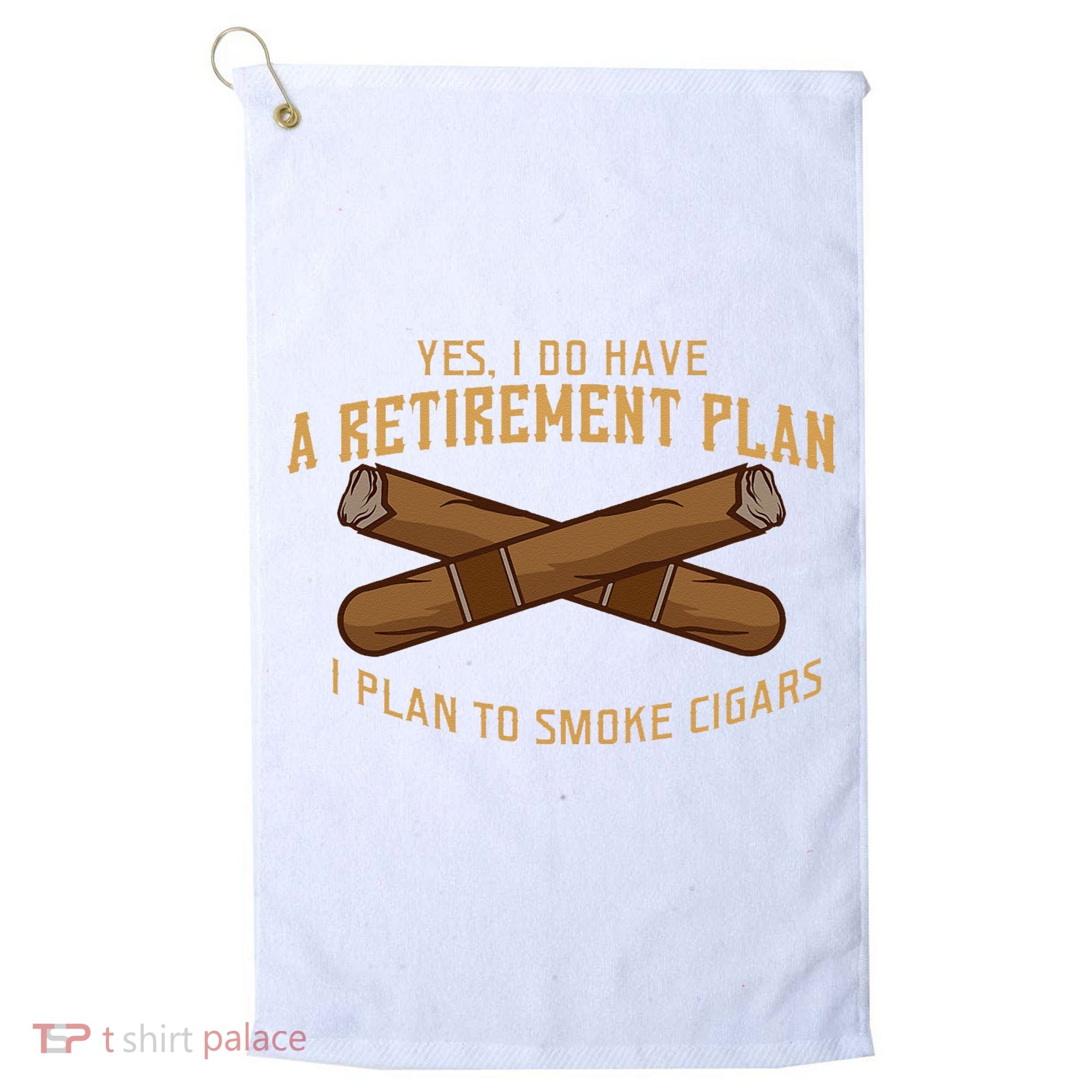 Cigar For Men Cigar Smoker Grandpa Dad Fathers Day Golf Towel