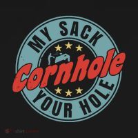 Cornhole Funny My Sack Your Hole Polo thumb 3