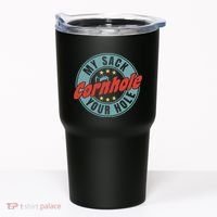 Cornhole Funny My Sack Your Hole Tumbler thumb 0