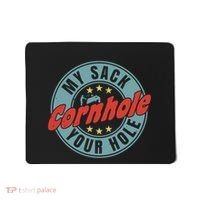 Cornhole Funny My Sack Your Hole Mousepad thumb 0