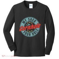 Cornhole Funny My Sack Your Hole Kids Long Sleeve Shirt thumb 0