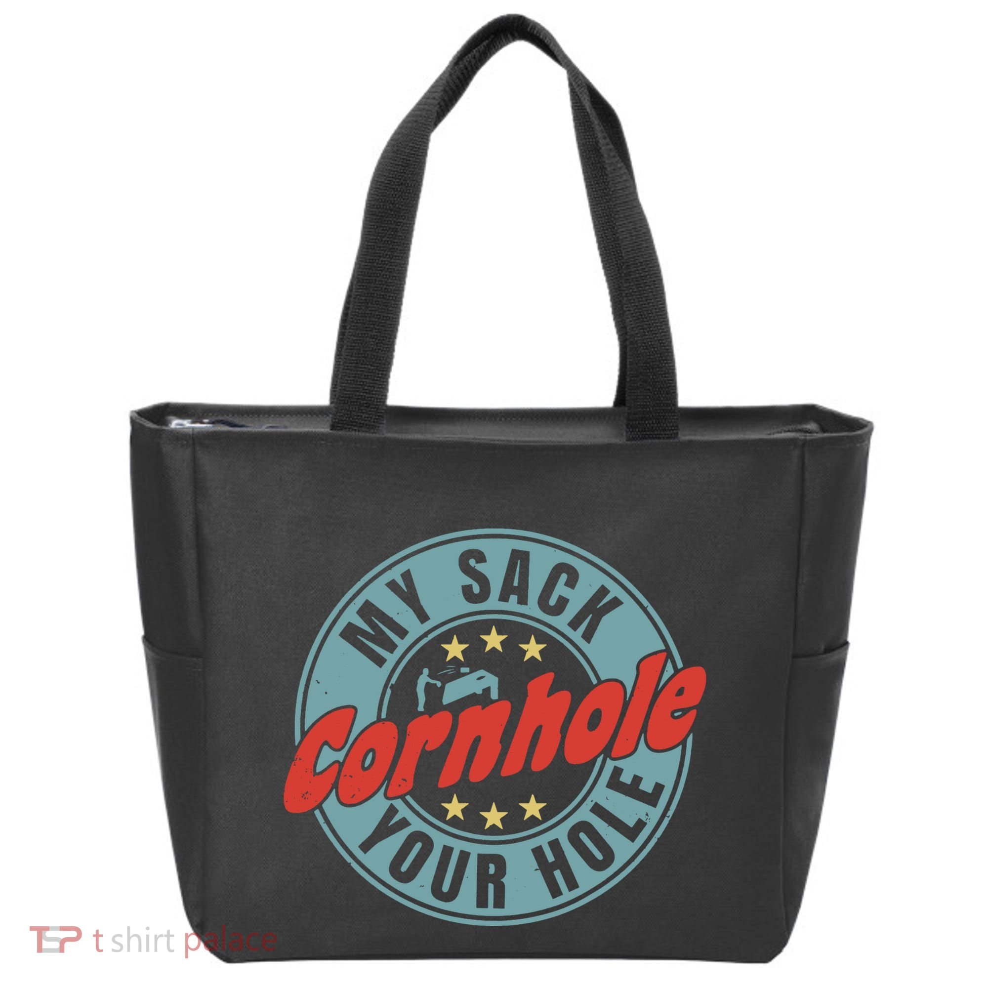 Cornhole Funny My Sack Your Hole Tote Bag