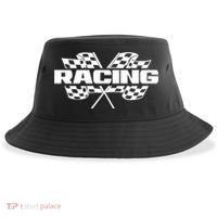 Checker Flag Motorsports Auto Car Racing Flag Funny Gift Sustainable Bucket Hat thumb 0