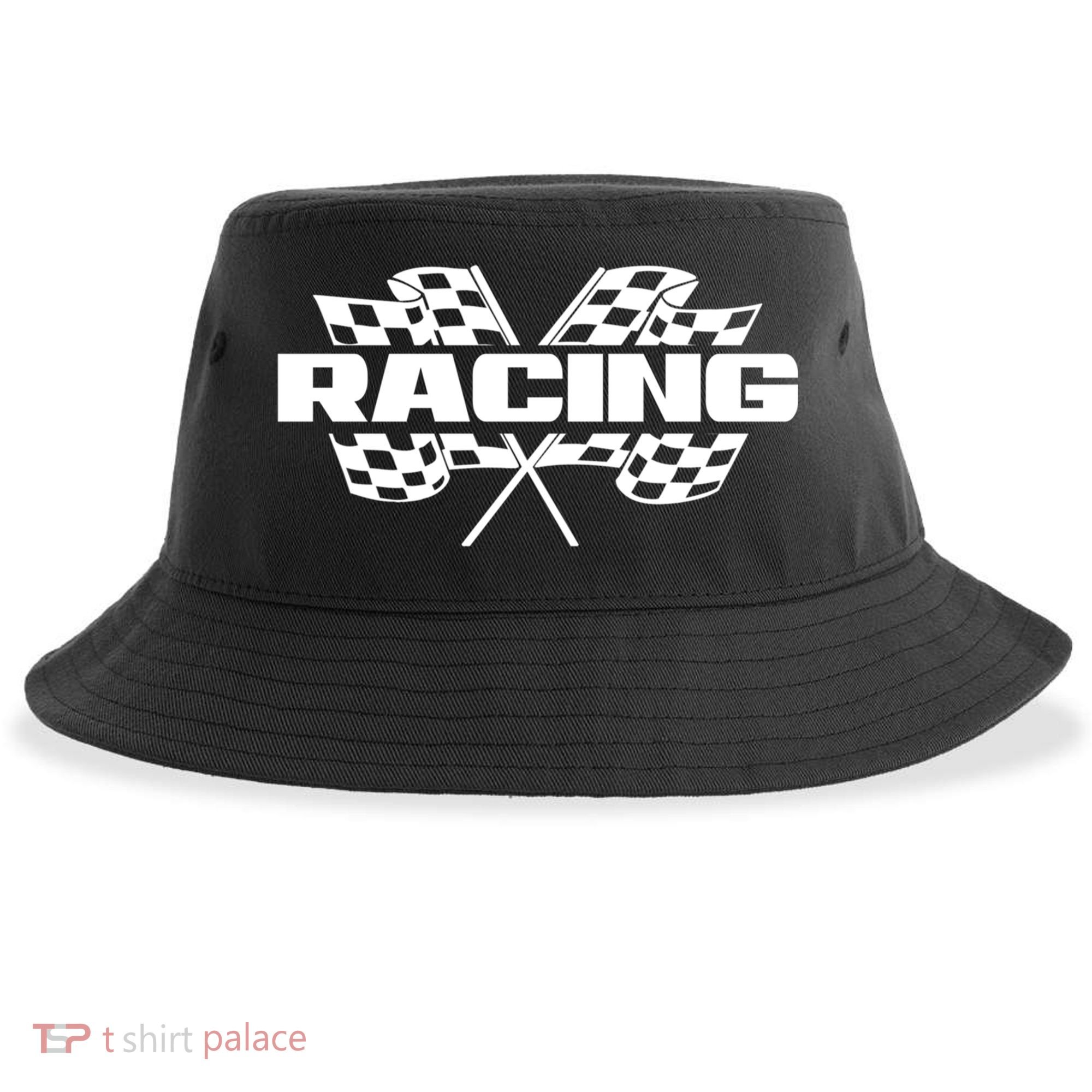 Checker Flag Motorsports Auto Car Racing Flag Funny Gift Sustainable Bucket Hat