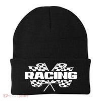Checker Flag Motorsports Auto Car Racing Flag Funny Gift Beanie thumb 0