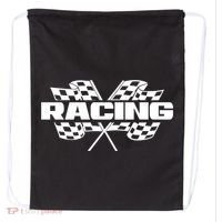 Checker Flag Motorsports Auto Car Racing Flag Funny Gift Drawstring Bag thumb 0