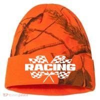 Checker Flag Motorsports Auto Car Racing Flag Funny Gift Kati Licensed 12" Camo Cuffed Beanie thumb 0